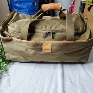Hartmann Intensity Olive Drab Green Nylon Leather Trim Large Travel Duffle Bag